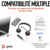 Micro-casque filaire Poly Blackwire 3325 – Perche de microphone flexible – Son stéréo hi-fi – PC/Mac/téléphone portable – Certifié pour Microsoft Teams(USB-C + USB-C/A)