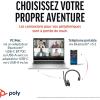 Micro-casque sans fil Poly Voyager 4310 UC – Micro-casque Bluetooth monaural avec perche de microphone antibruit – Connexion à un PC/Mac/Téléphone portable via Bluetooth – Fonctionne avec Teams, Zoom(USB-C + USB-C/A)