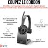 Micro-casque sans fil Poly Voyager 4310 UC et socle de chargement, Micro-casque Bluetooth monaural avec perche de microphone antibruit, Connexion à un PC/Téléphone portable – Fonctionne: Teams, Zoom(USB-C + USB-C/A)