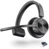 Micro-casque sans fil Poly Voyager 4310 UC – Micro-casque Bluetooth monaural avec perche de microphone antibruit – Connexion à un PC/Mac/Téléphone portable via Bluetooth – Fonctionne avec Teams, Zoom(USB-C + USB-C/A)