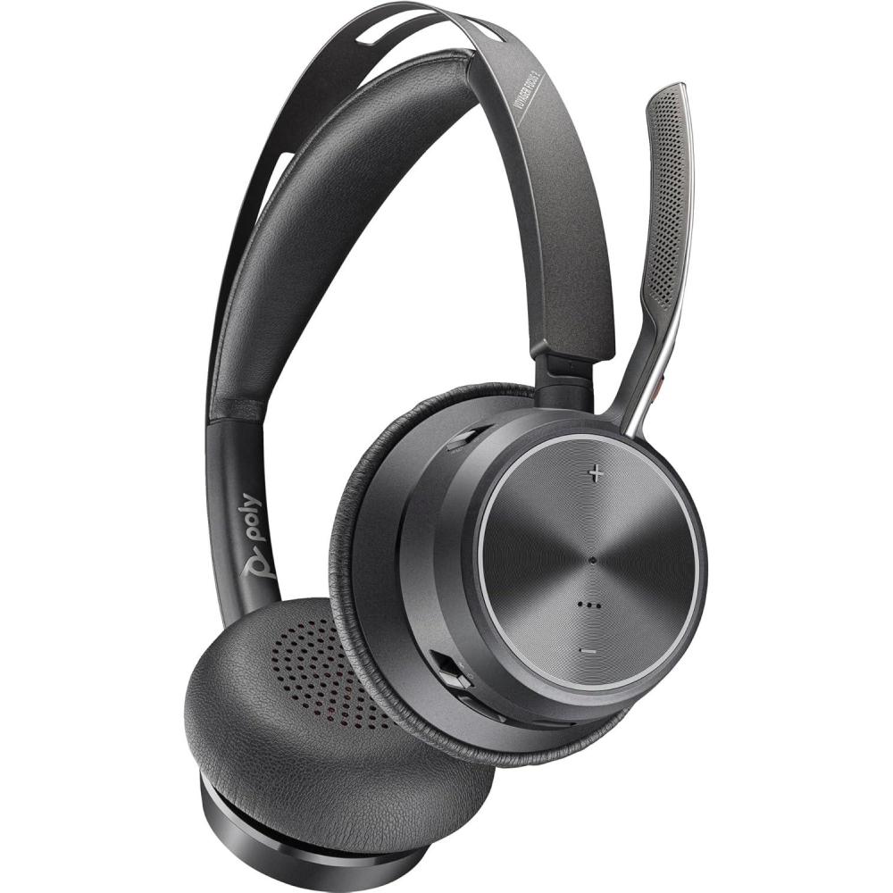 imagePoly Voyager Focus 2 USBCC Headset USBCA Adapter Customer Special 1 Active Noise Canceling ANC Connect PCMacMobile Via Bluetooth Black