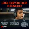 Micro-casque Poly Voyager Surround 80 UC Bluetooth (Plantronics) – Microphones antibruit pour des appels clairs – Système ANC adaptatif – iPhone, Android, PC/Mac, Zoom et Microsoft Teams (certifié)