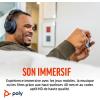 Micro-casque Poly Voyager Surround 80 UC Bluetooth (Plantronics) – Microphones antibruit pour des appels clairs – Système ANC adaptatif – iPhone, Android, PC/Mac, Zoom et Microsoft Teams (certifié)
