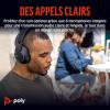 Micro-casque Poly Voyager Surround 80 UC Bluetooth (Plantronics) – Microphones antibruit pour des appels clairs – Système ANC adaptatif – iPhone, Android, PC/Mac, Zoom et Microsoft Teams (certifié)